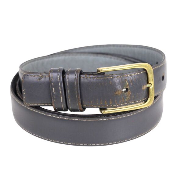 Craftmarx GRAY GENUINE LEATHER 7/8"Wd CASUAL DRESS SKINNY MEN'S BELT Sz 36 (A46 - Picture 2 of 14
